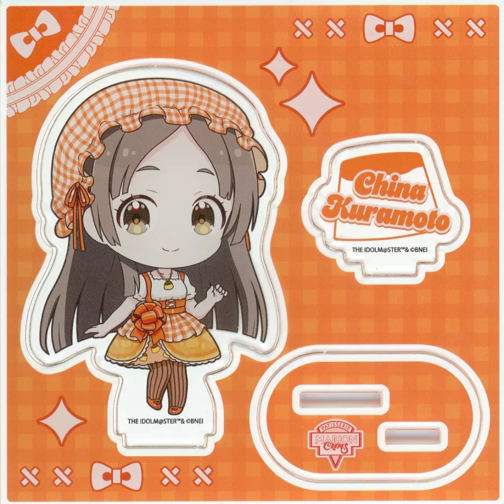 倉本千奈 クレープ風ドレスver.(ミニキャライラスト) アクリルスタンドプレート 「学園アイドルマスター×マリオンクレープ」_image