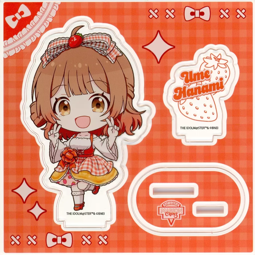 花海佑芽 クレープ風ドレスver.(ミニキャライラスト) アクリルスタンドプレート 「学園アイドルマスター×マリオンクレープ」