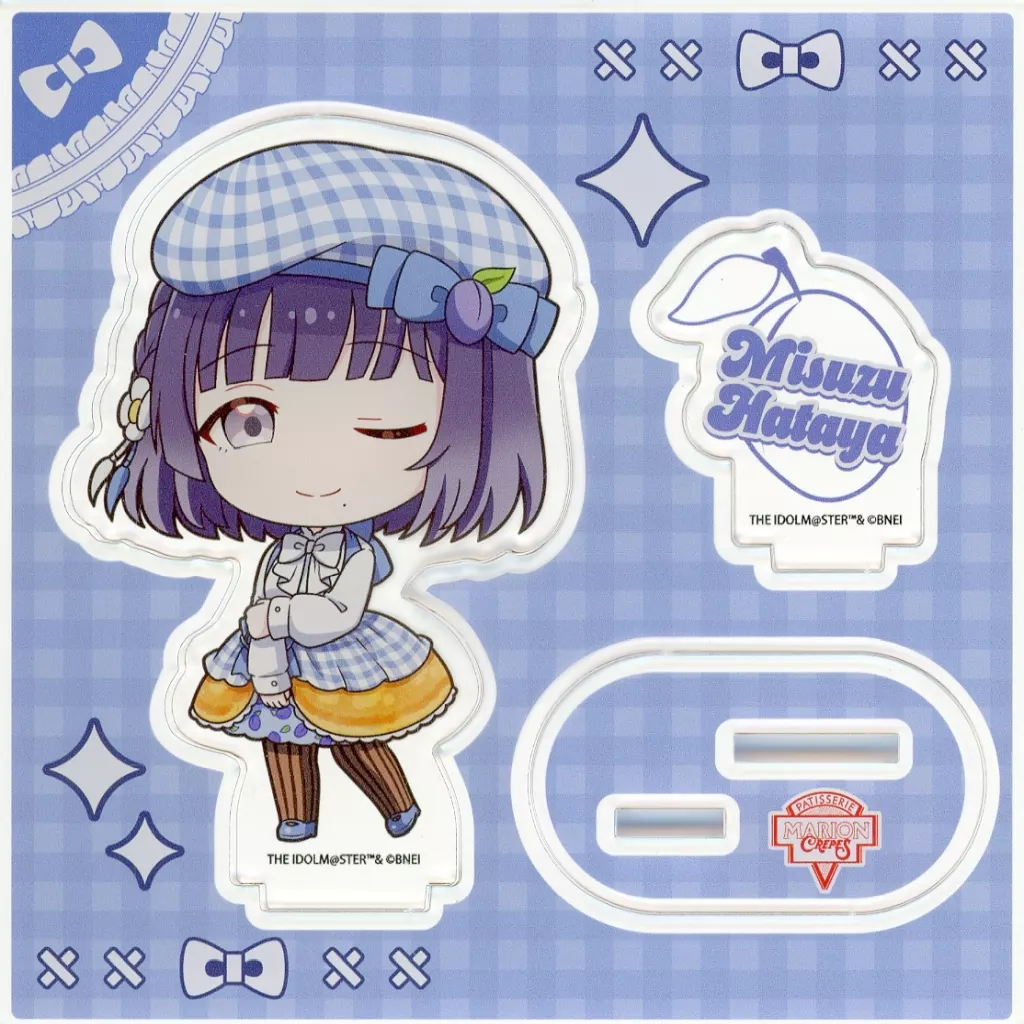 秦谷美鈴 クレープ風ドレスver.(ミニキャライラスト) アクリルスタンドプレート 「学園アイドルマスター×マリオンクレープ」