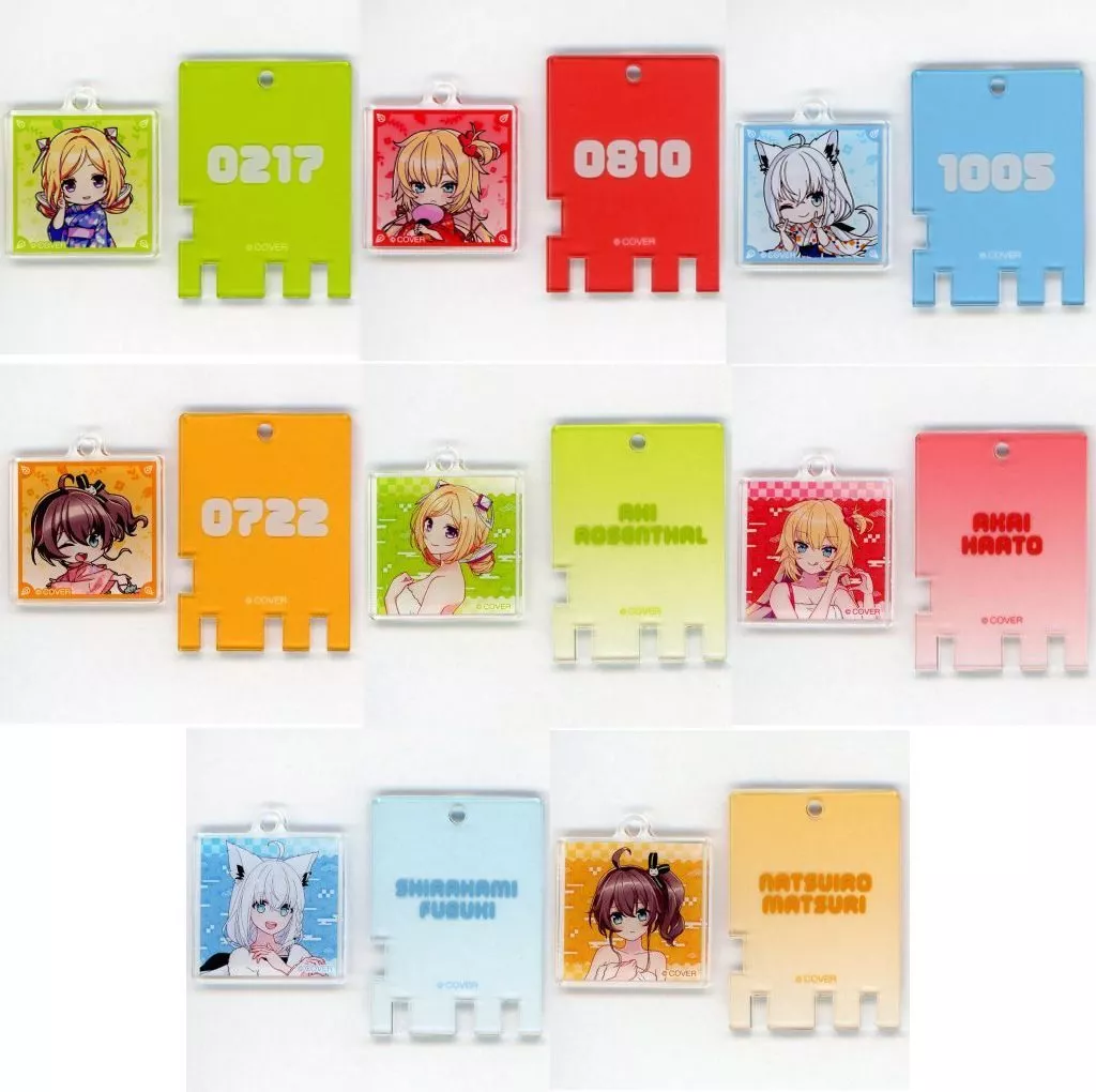 全8種セット 「バーチャルYouTuber ホロライブ×極楽湯・RAKU SPAコラボ第六弾 フロライフ トレーディング銭湯錠風」