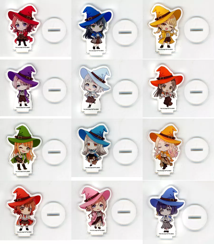 全12種セット 「学園アイドルマスター グッズフェア in ゲーマーズ 第2弾 アクリルぷちスタンド 03.魔法使いver.(ミニキャライラスト)」
