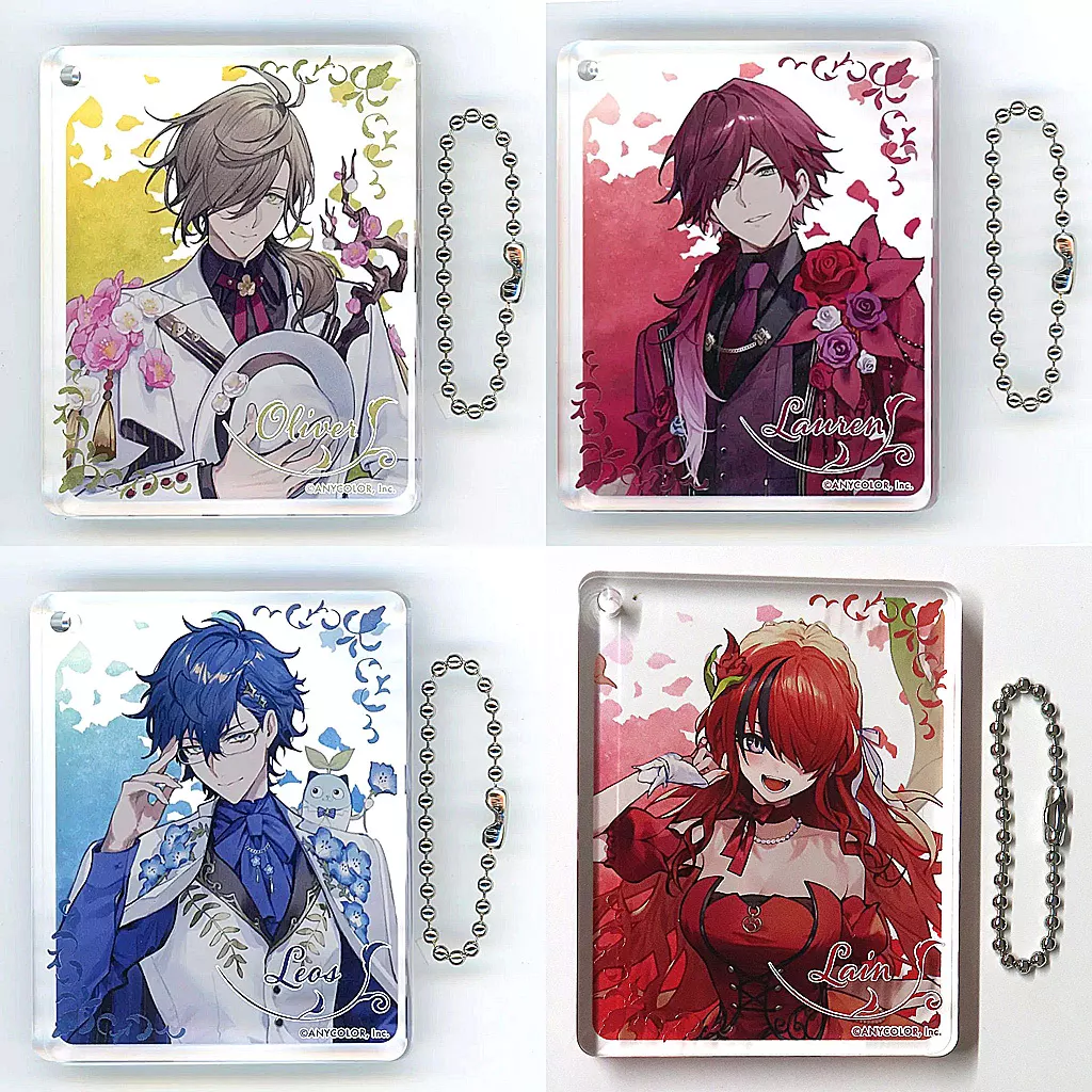 全4種セット 「バーチャルYouTuber にじさんじ Flower festival×animatecafe トレーディングCoLotta(トレーディングアクリルプレート) エデン組」