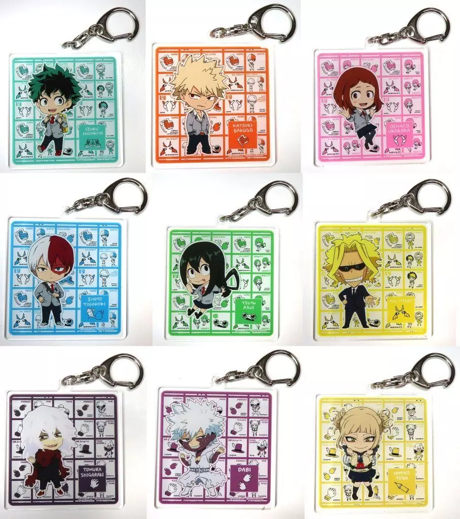 全9種セット 「僕のヒーローアカデミア アクリル シモジマコラボver.」