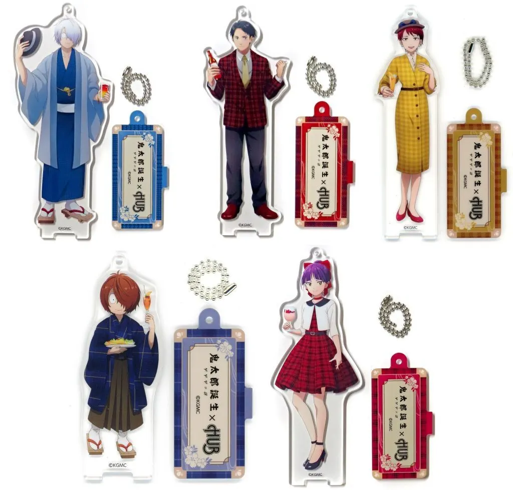 全5種セット 「鬼太郎誕生 ゲゲゲの謎×HUB トレーディング3WAYアクリル」