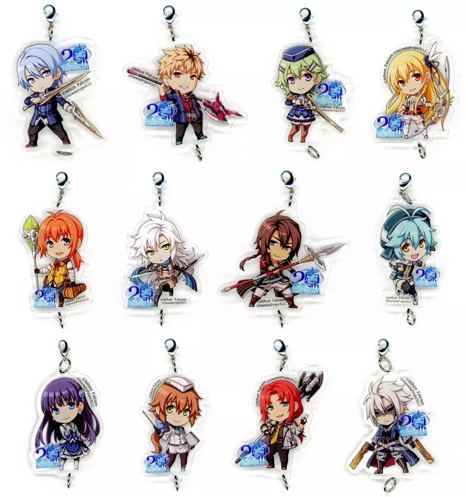 全12種セット つながる!アクリルチャーム 「羽プロくじ Falcom 軌跡シリーズ20周年記念くじ 第五弾」 B賞