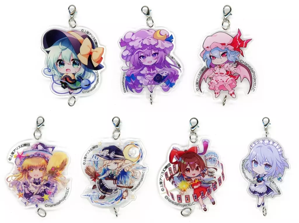 全7種セット つながる!アクリルチャーム 「羽プロくじ 東方Projectオンラインくじ」 B賞