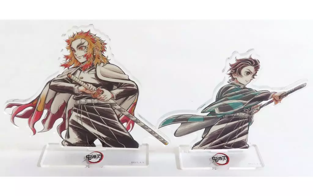 全2種セット アクリルスタンド 「鬼滅の刃 無限列車編 柱描き下ろしイラスト -杏寿郎と炭治郎- WEBSHOPくじ」 D賞_image
