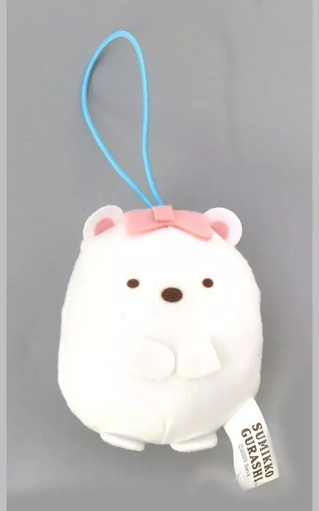 しろくま リボンぺたんこちびマスコット 「すみっコぐらし」
