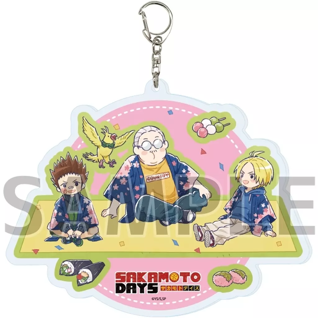 05.坂本太郎＆朝倉シン＆眞霜平助(花見ver.) グラフアートイラスト デカアクリル 「SAKAMOTO DAYS」