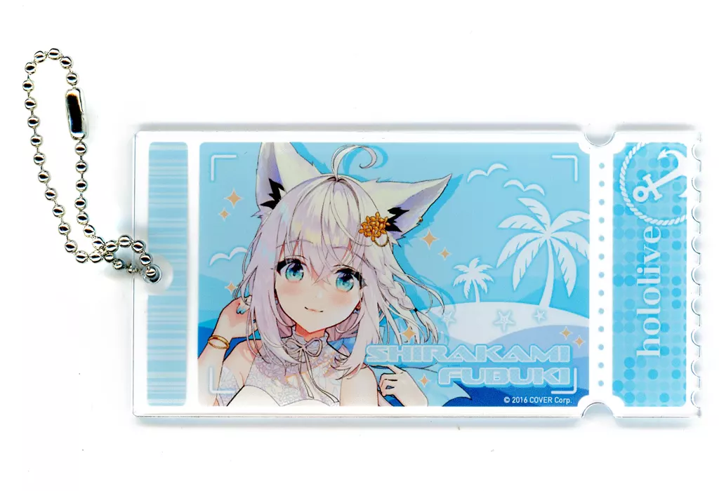 白上フブキ チケット風アクリル 「DMMスクラッチ! DMM TV×バーチャルYouTuber ホロライブ 新感覚ドキュメントバラエティ ホロなゾンビ! スクラッチ」 D-1賞