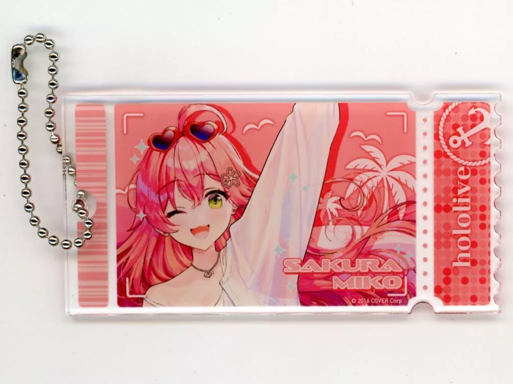 さくらみこ チケット風アクリル 「DMMスクラッチ! DMM TV×バーチャルYouTuber ホロライブ 新感覚ドキュメントバラエティ ホロなゾンビ! スクラッチ」 D-2賞