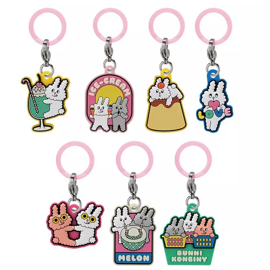 全7種セット 「バニーコンビニ ぷっくりめじるしアクセサリー」