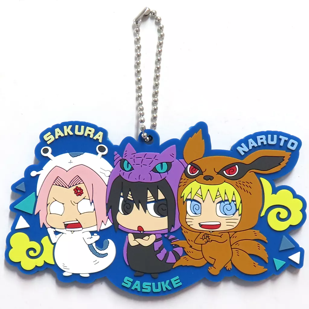 ナルト＆サスケ＆サクラ ラバーマスコット しゃんなろー!着ぐるみ 「NARUTO-ナルト-疾風伝」 ジャンプショップ限定