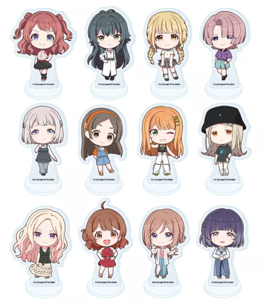 全12種セット 「学園アイドルマスター アクリルぷちスタンド 04/ストリートファッションver.(ミニキャライラスト)」