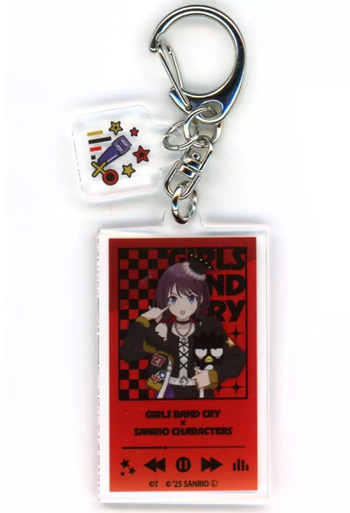 井芹仁菜×バッドばつ丸 「ガールズバンドクライ×サンリオキャラクターズ POP-UP SHOP パーツ付きアクリル 01.等身デザイン(コラボイラスト)」