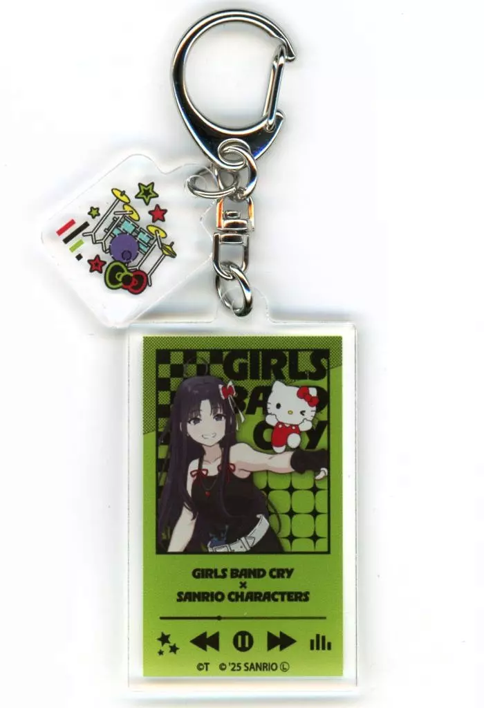 安和すばる×ハローキティ 「ガールズバンドクライ×サンリオキャラクターズ POP-UP SHOP パーツ付きアクリル 01.等身デザイン(コラボイラスト)」