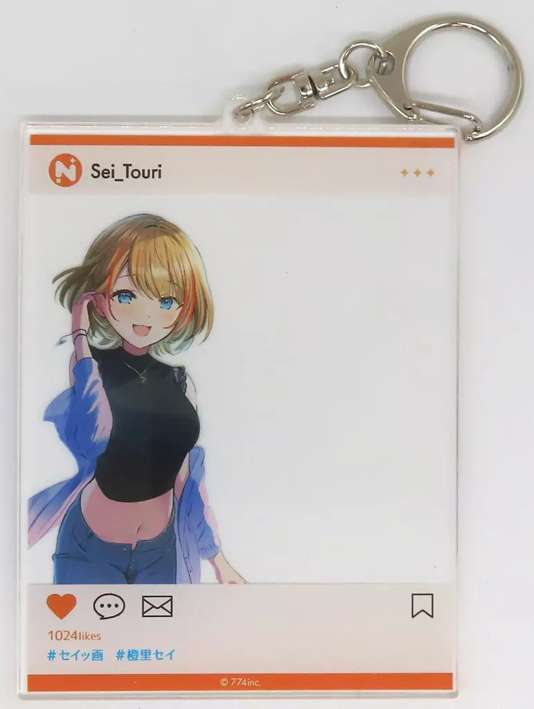 橙里セイ SNS風アクリル 「バーチャルYouTuber ななしいんく 活動2周年記念」