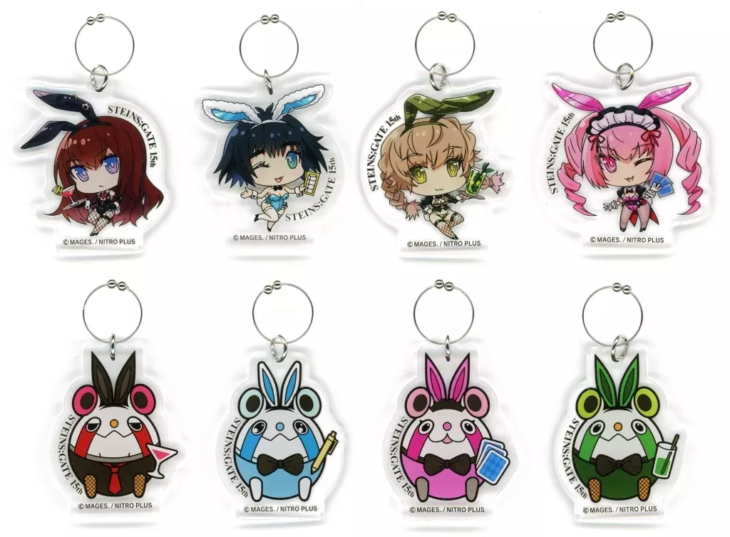 全8種セット アクリルグラスチャーム 「MAGICくじオンライン STEINS;GATE 15th Anniversary Party」 C賞