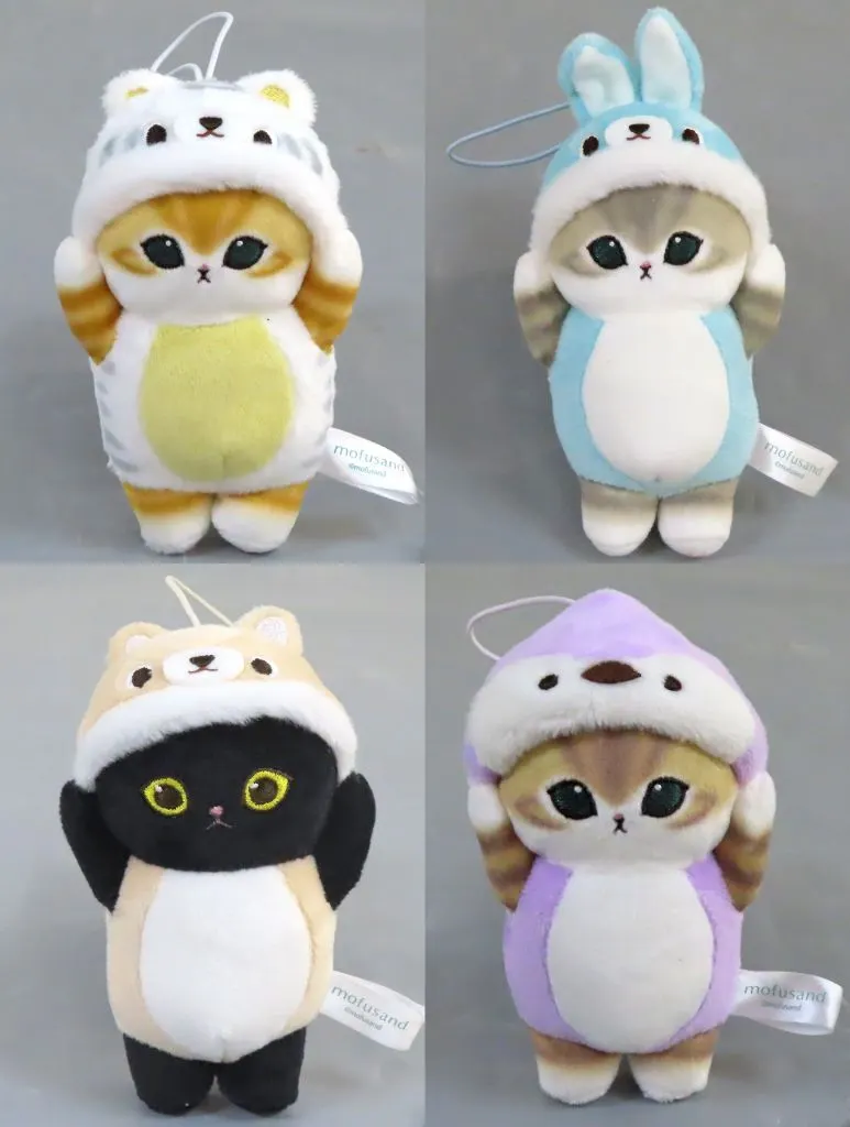 全4種セット 着ぐるみにゃんマスコット 「mofusand」