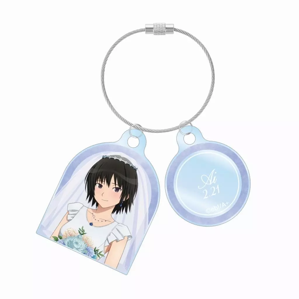 七咲逢 描き下ろし ウェディング水着ver. 2連ワイヤーアクリル 「アマガミSS 15th Anniversary POP UP SHOP in ボークス秋葉原ホビー天国2」