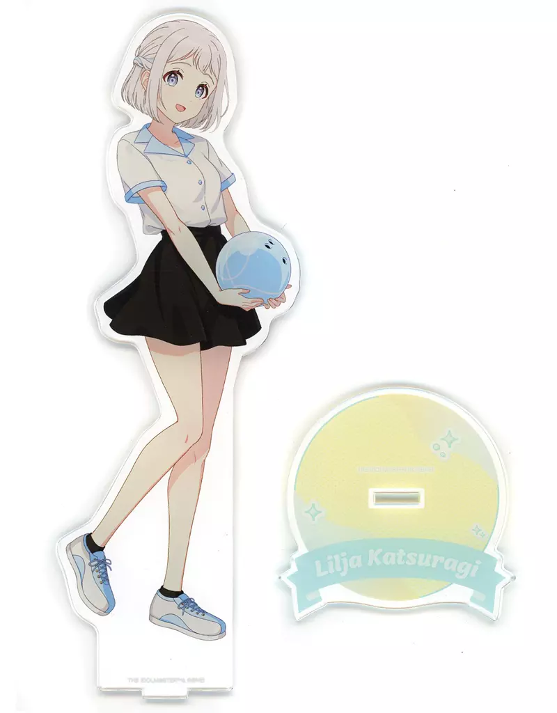葛城リーリヤ 描き下ろし ボウリングシャツver. 特大アクリルスタンド 「学園アイドルマスター×ROUND1」