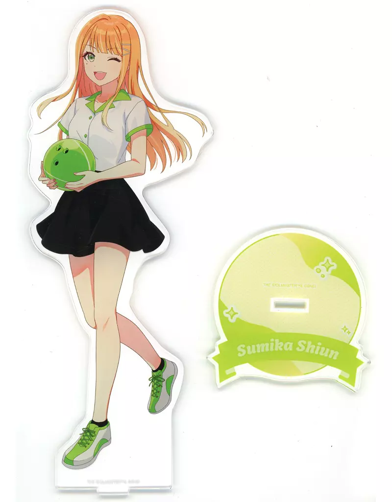 紫雲清夏 描き下ろし ボウリングシャツver. 特大アクリルスタンド 「学園アイドルマスター×ROUND1」