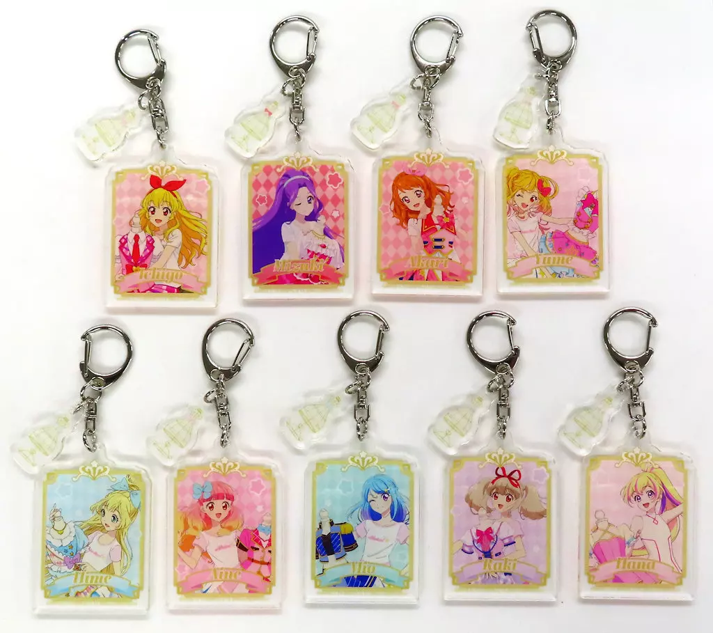全9種セット 「オールアイカツ!大衣装展!! ☆Stage Dress Collection☆ in YOKOHAMA COAST パーツ付きアクリル 01/(描き下ろしイラスト)」