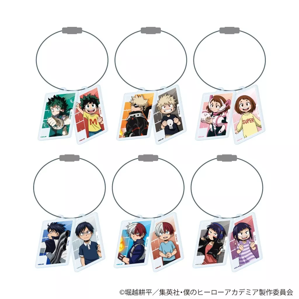 全6種セット 「僕のヒーローアカデミア トレーディング2連ワイヤーアクリル 君はヒーローになれる!Ver.」