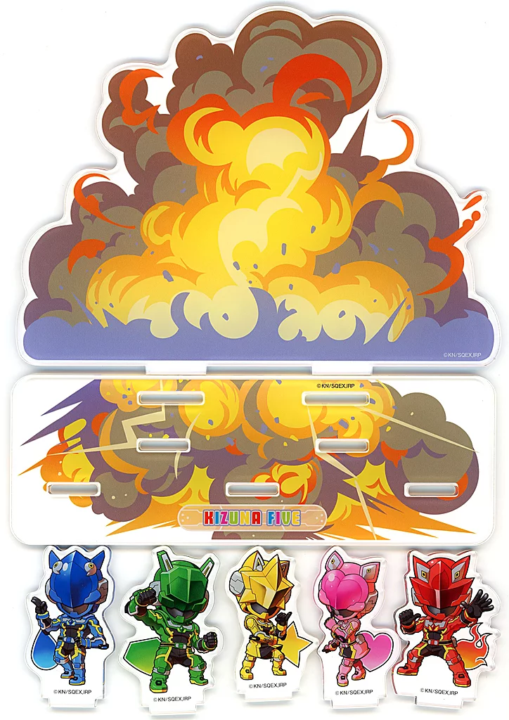 くじ引き堂 戦隊レッド A賞 アクリルジオラマ キズナファイブver. 戦隊レッド くじ引き堂 キズナファイブver アクリルジオラマ A賞 全員