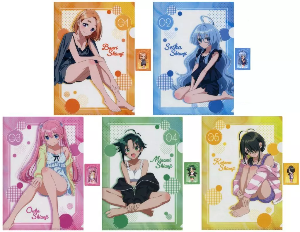 全5種セット A4クリアファイル＆ステッカー 「DMMくじ TVアニメ『紫雲寺家の子供たち』～お部屋でまったりしよ?～」 C賞