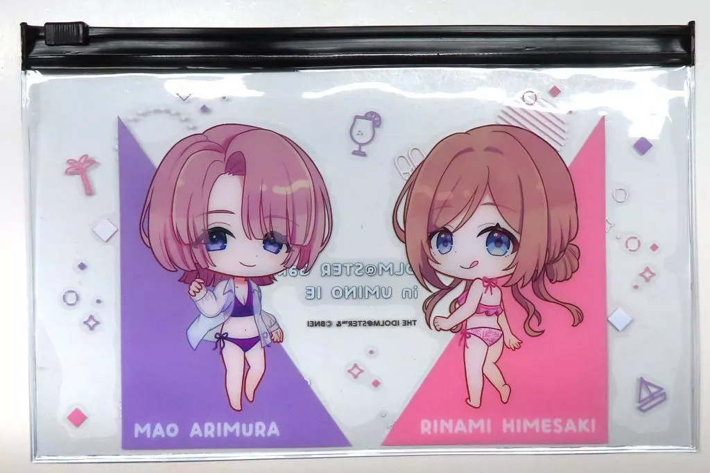 有村麻央＆姫崎莉波 クリアポーチ 「学園アイドルマスター in SWEETS PARADISE 海の家」
