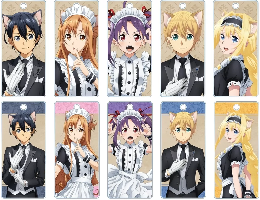 全10種セット 「ソードアート・オンライン 描き下ろし 猫耳執事・メイドver. トレーディングアクリルキータグ」