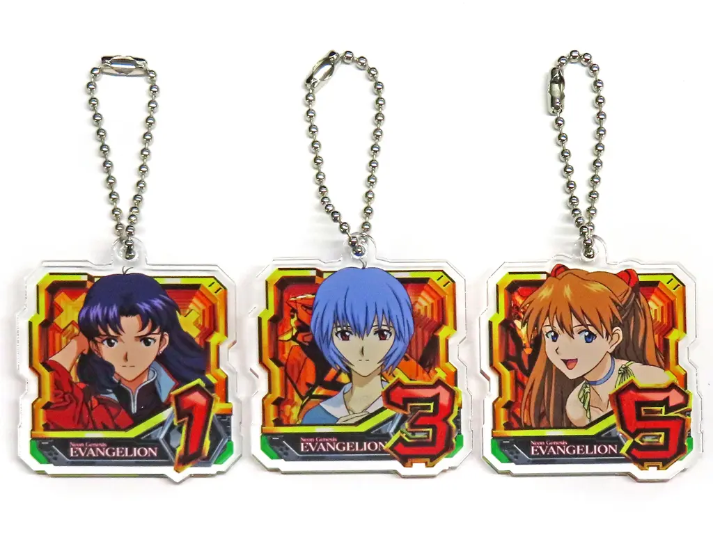 B.葛城ミサト＆綾波レイ＆惣流・アスカ・ラングレー アクリル3個セット 「P 新世紀エヴァンゲリオン ～未来への咆哮～」