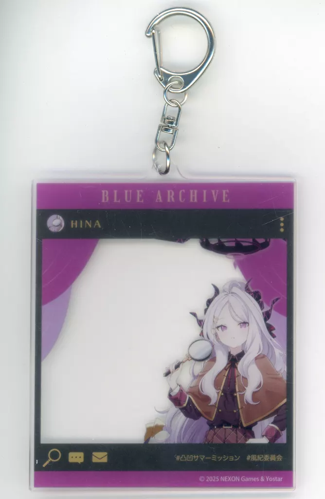 空崎ヒナ SNS風アクリル 「ブルーアーカイブ 凸凹サマーミッション ～運河を抱く巨大モール～」