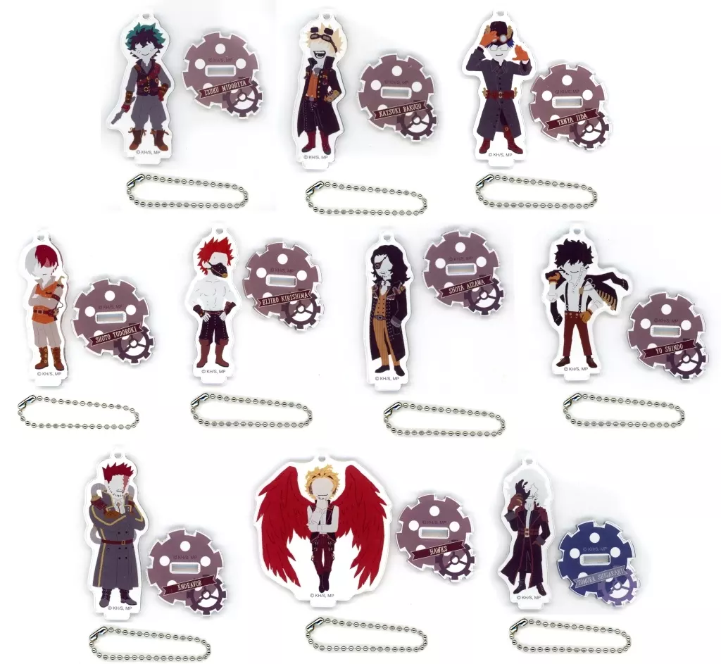 全10種セット 「僕のヒーローアカデミア トレーディングスタンド付アクリル/ゆるパレット」