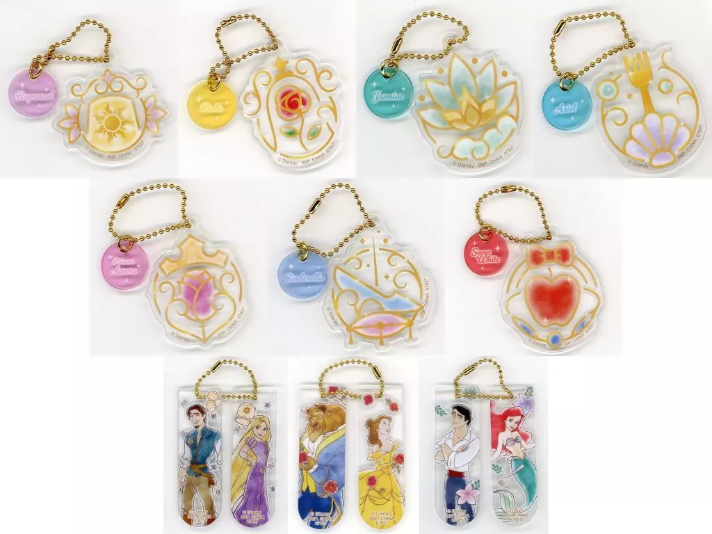 全10種セット チャームCollection 「一番くじ ディズニープリンセス Dream in color」 H賞
