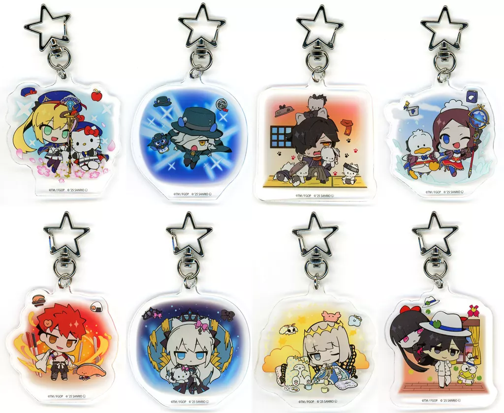 全8種セット 「Fate/Grand Order×サンリオキャラクターズ 星型ナスカンアクリル 03/(コラボイラスト)」