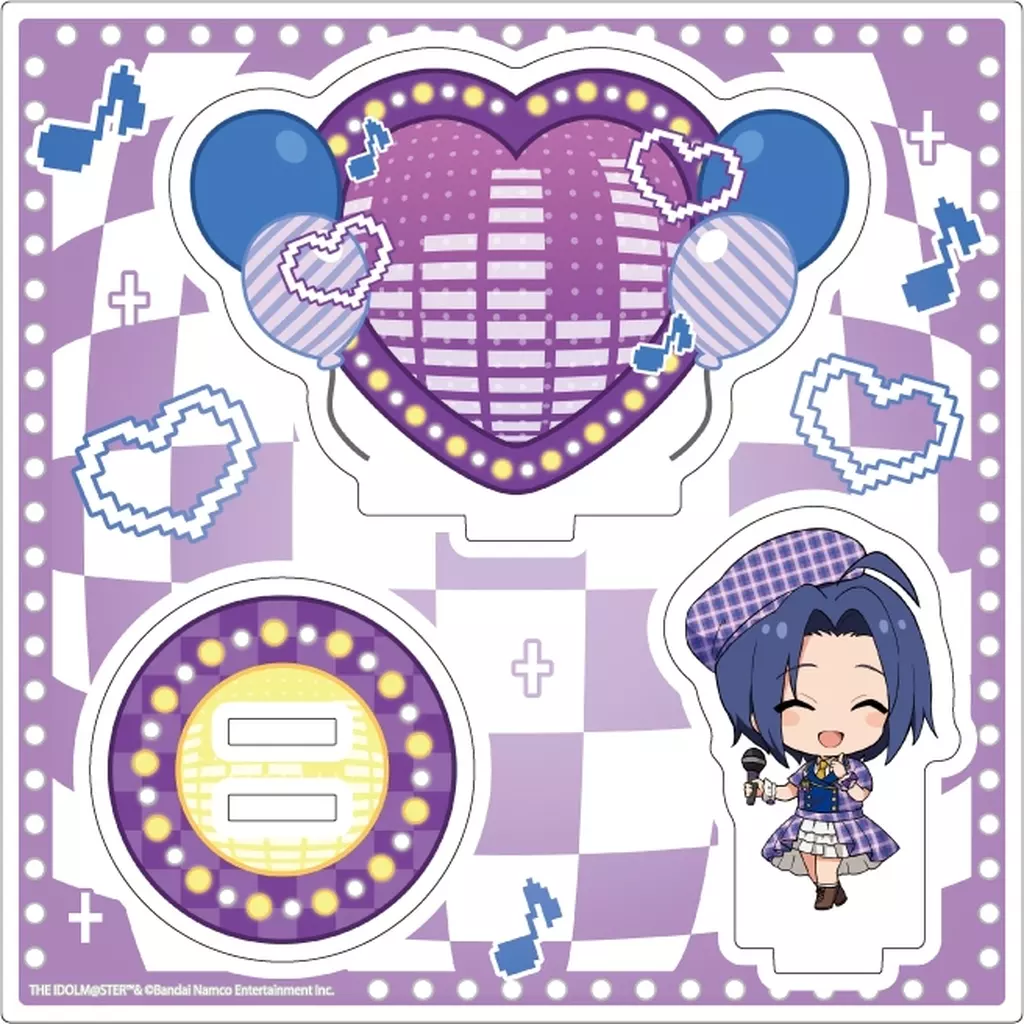 32.三浦あずさ カラオケver.(ミニキャライラスト) アクリルスタンドプレート 「アイドルマスター ミリオンライブ!」