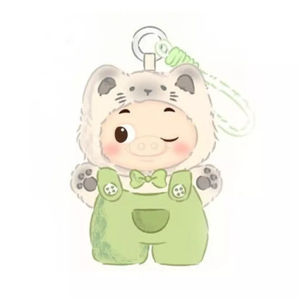 グレー(服グリーン) 「GG Bond 子豚か子猫か?シリーズ トレーディングプラッシュ」
