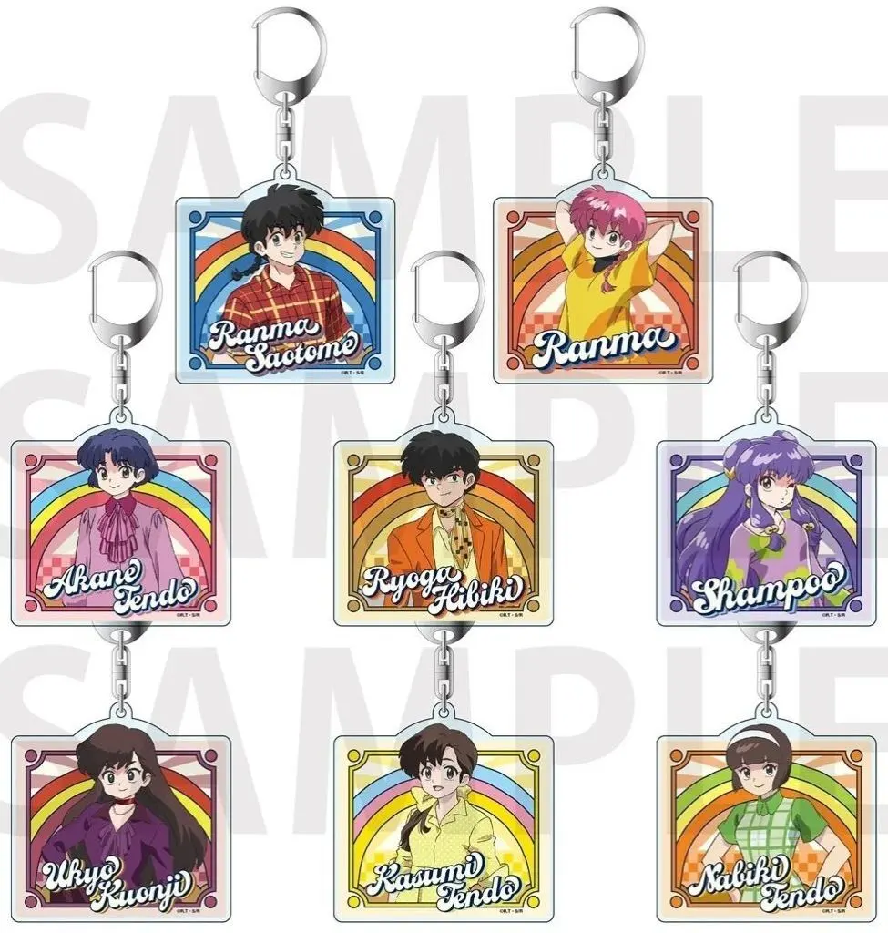全8種セット 「らんま1/2×大川ぶくぶ ビックカメラ＆アニメガ×ソフマップ先行販売フェア 描き下ろし アメリカンレトロ トレーディングホロアクリル」
