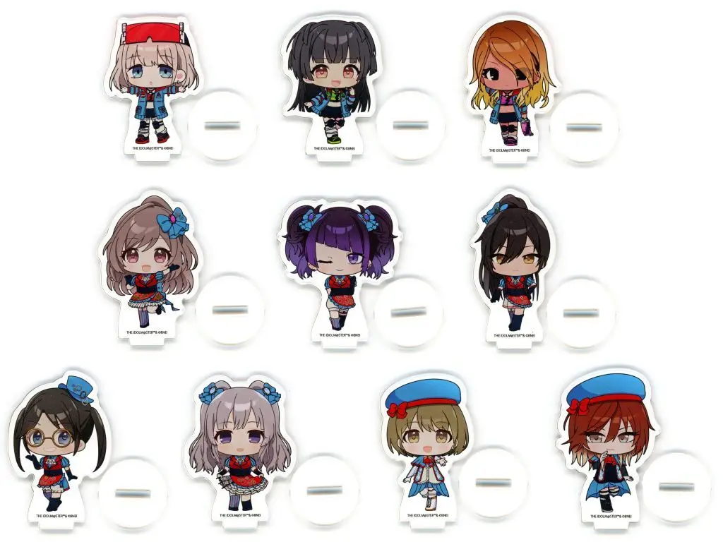 全10種セット 「アイドルマスター シャイニーカラーズ×カラオケ館 アクリルぷちスタンド 03.オリジナル衣装ver.(ミニキャライラスト)」