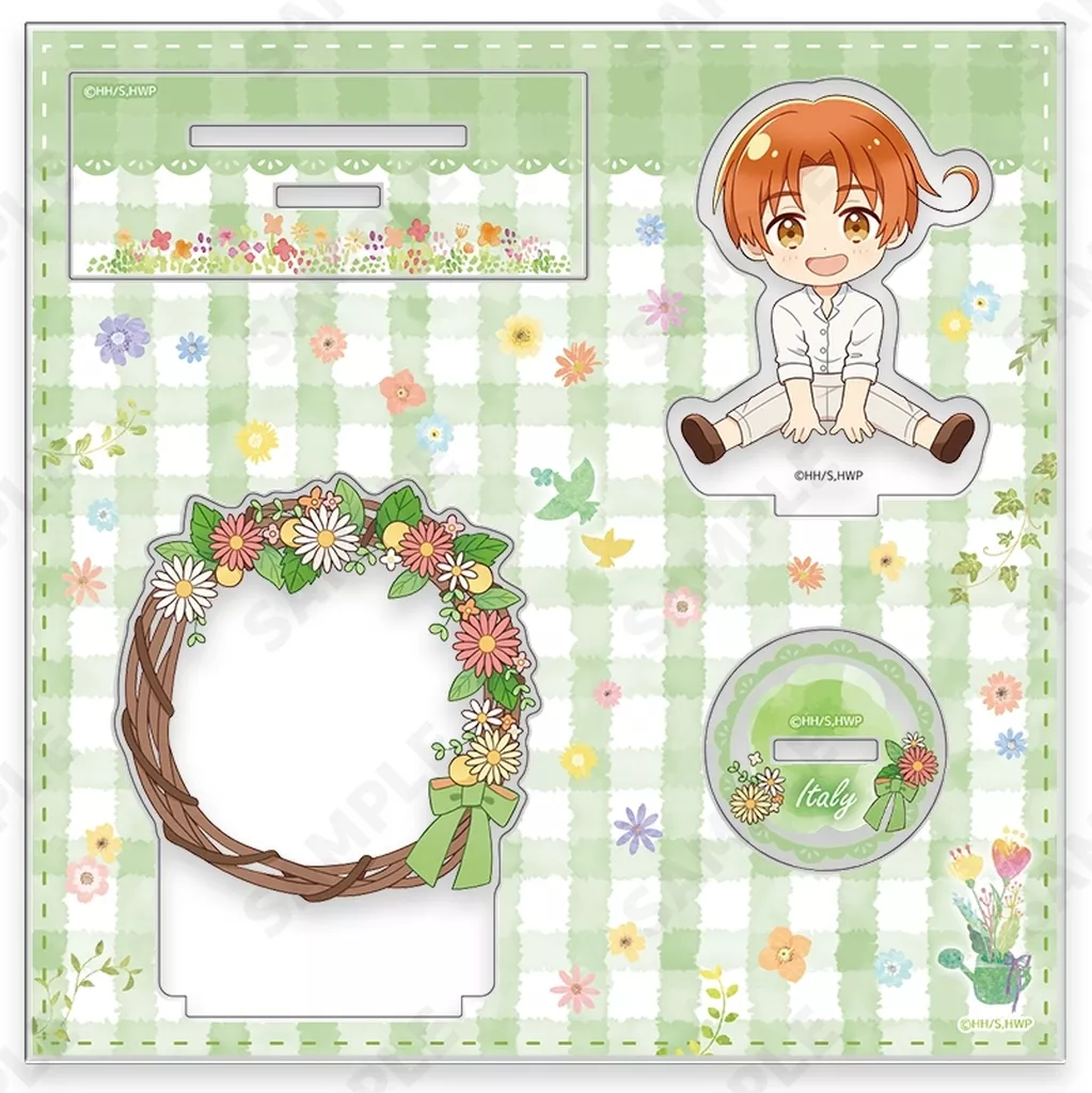 アクリルスタンド・アクリルパネル　1.イタリア ～Flower Shower～(ドレセレmini) アクリルスタンド 「ヘタリアWorld★Stars」