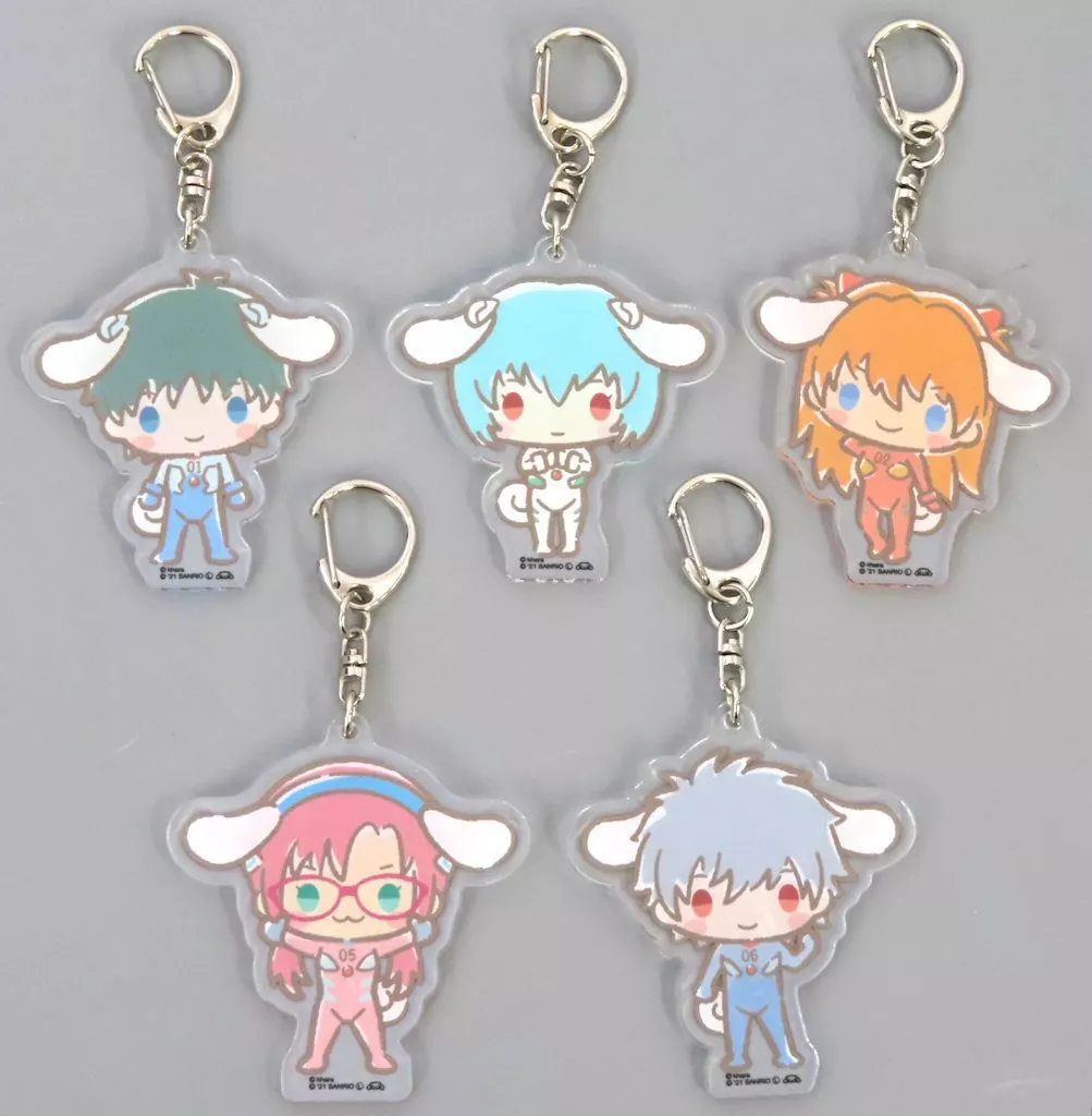 全5種セット 「エヴァンゲリオン×シナモロール アクリル」