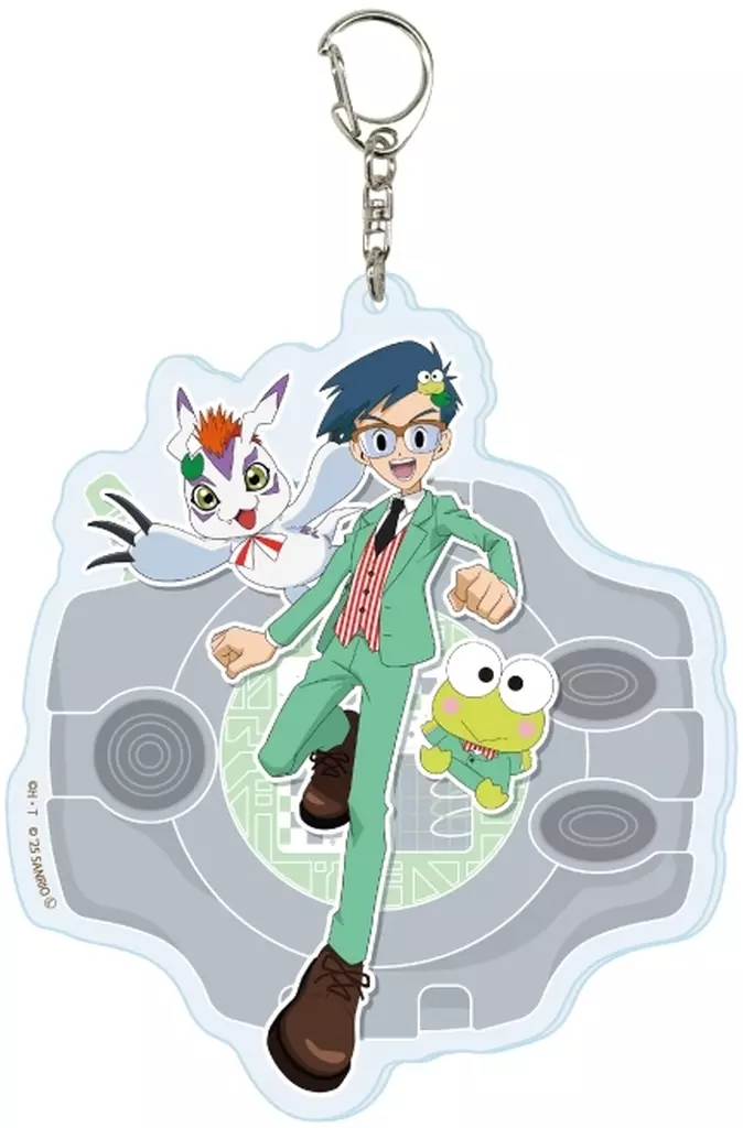 06.城戸丈＆ゴマモン×けろけろけろっぴ(コラボイラスト) デカアクリル 「デジモンアドベンチャー×サンリオキャラクターズ」