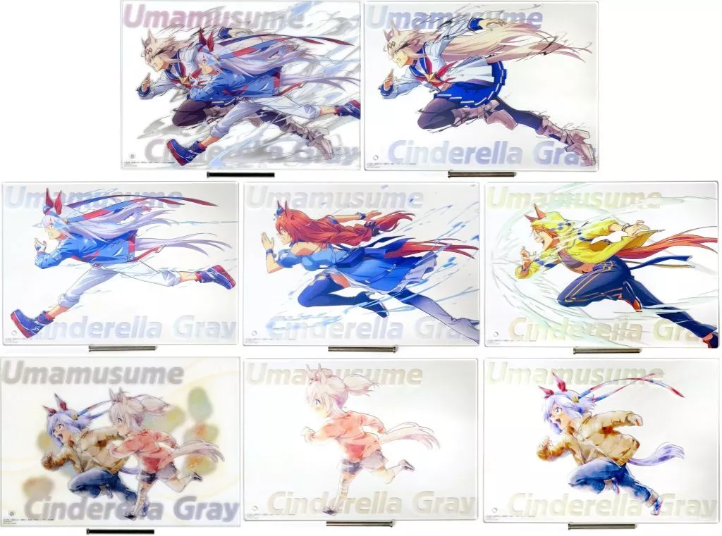 全8種セット 描きおろしアクリルボード 「一番くじ アニメ ウマ娘 シンデレラグレイ 灰の怪物vs白い稲妻」 G賞_image
