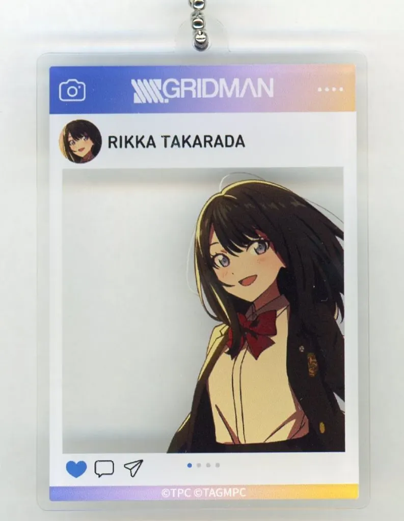 宝多六花(テレ顔ver) SNS風アクリル 「DMMスクラッチ! TVアニメ SSSS.GRIDMAN 冬制服 スクラッチ」 C-1賞