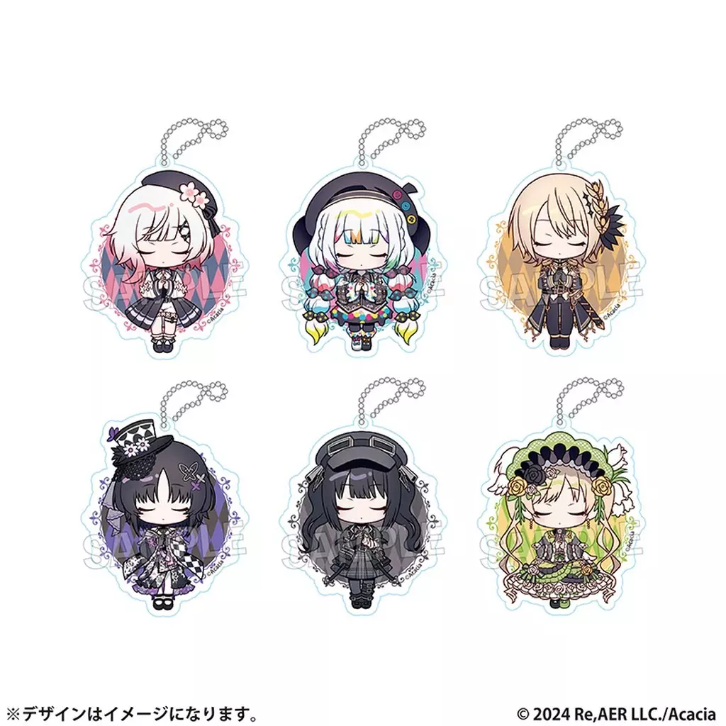 全6種セット 「魔法少女ノ魔女裁判 トレーディングちびキャラアクリル ver.A」