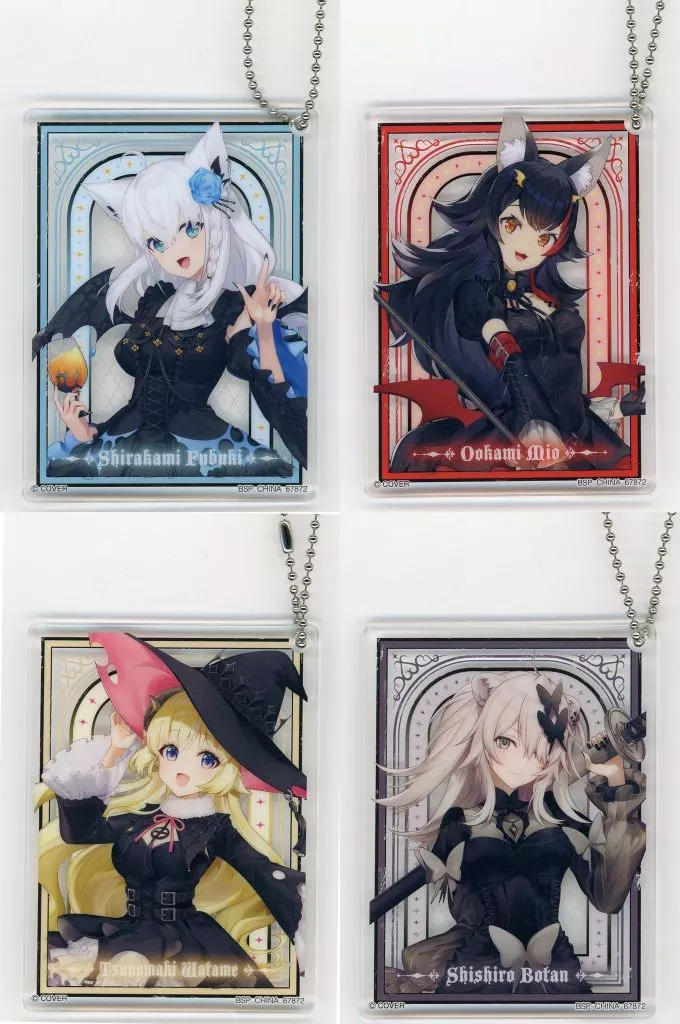 全4種セット アクリルチャーム 「一番くじ ホロライブ ～Villain Style～」 アクリルチャーム賞