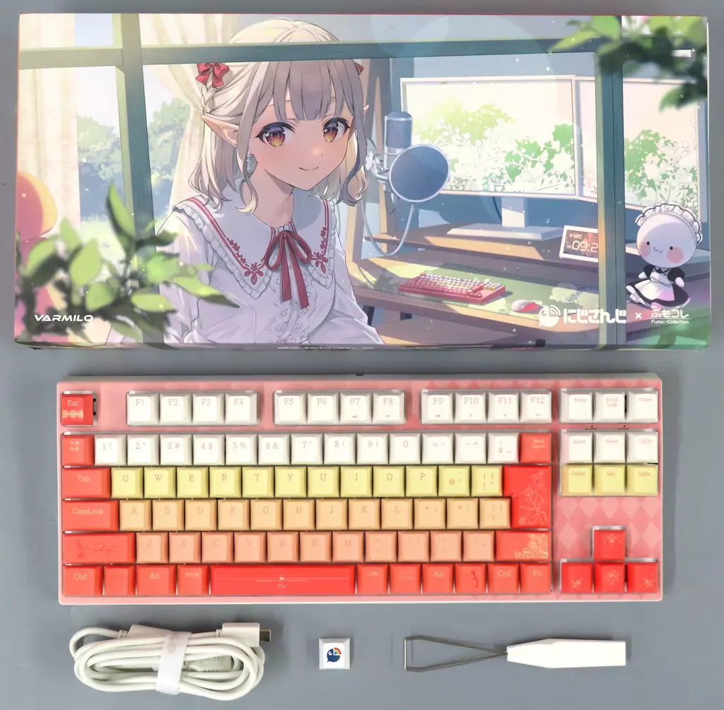 える キーボード VARMILO静電容量 サクラ軸 「バーチャルYouTuber にじさんじ×もふコレ」