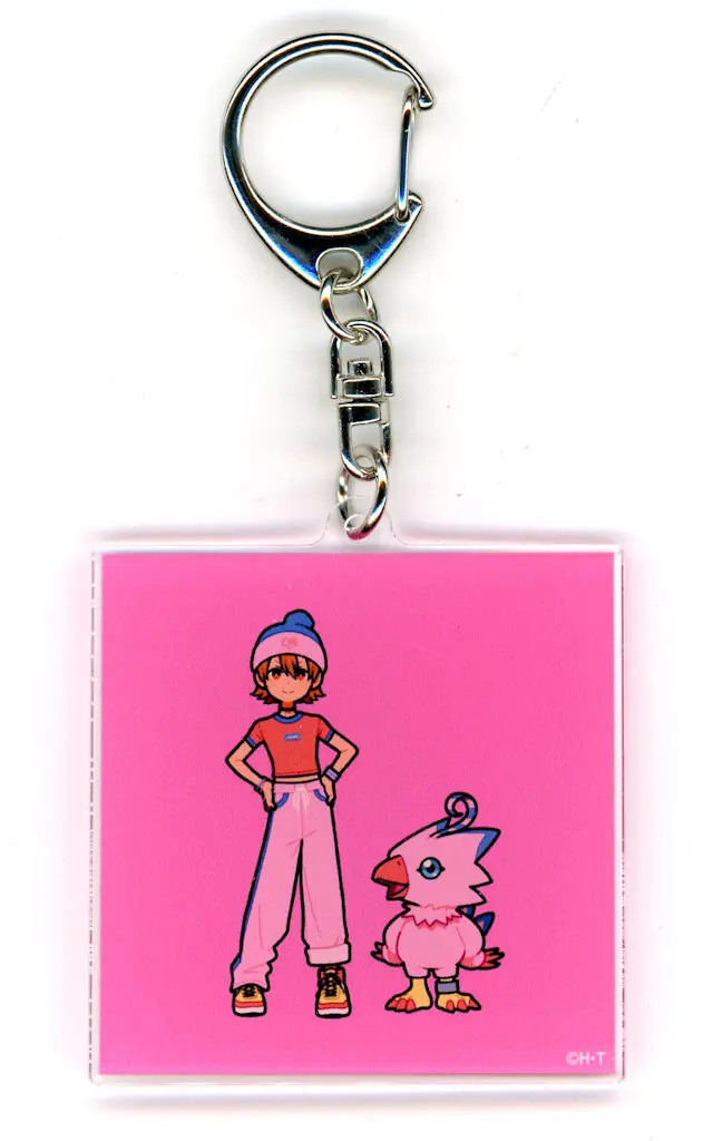 武之内空＆ピヨモン 「デジモンアドベンチャー ART POP-UP トレーディングアクリル25th Anniversary Collaboration Art- by美好よしみ」